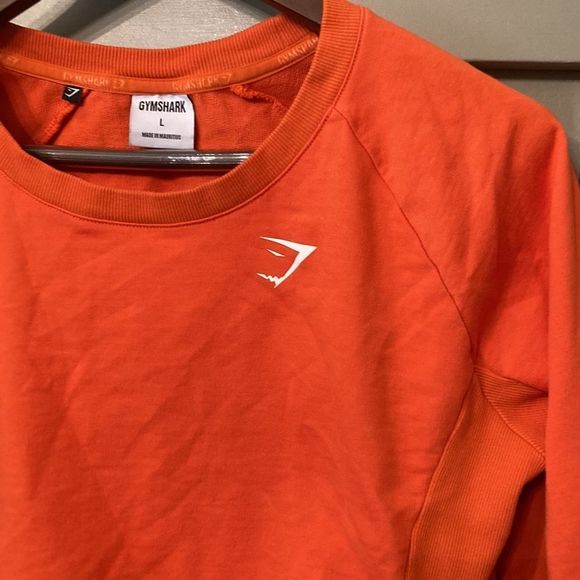 Gymshark Training Cropped Sweater Sweatshirt in Solar Orange Size Large - Picture 7 of 11